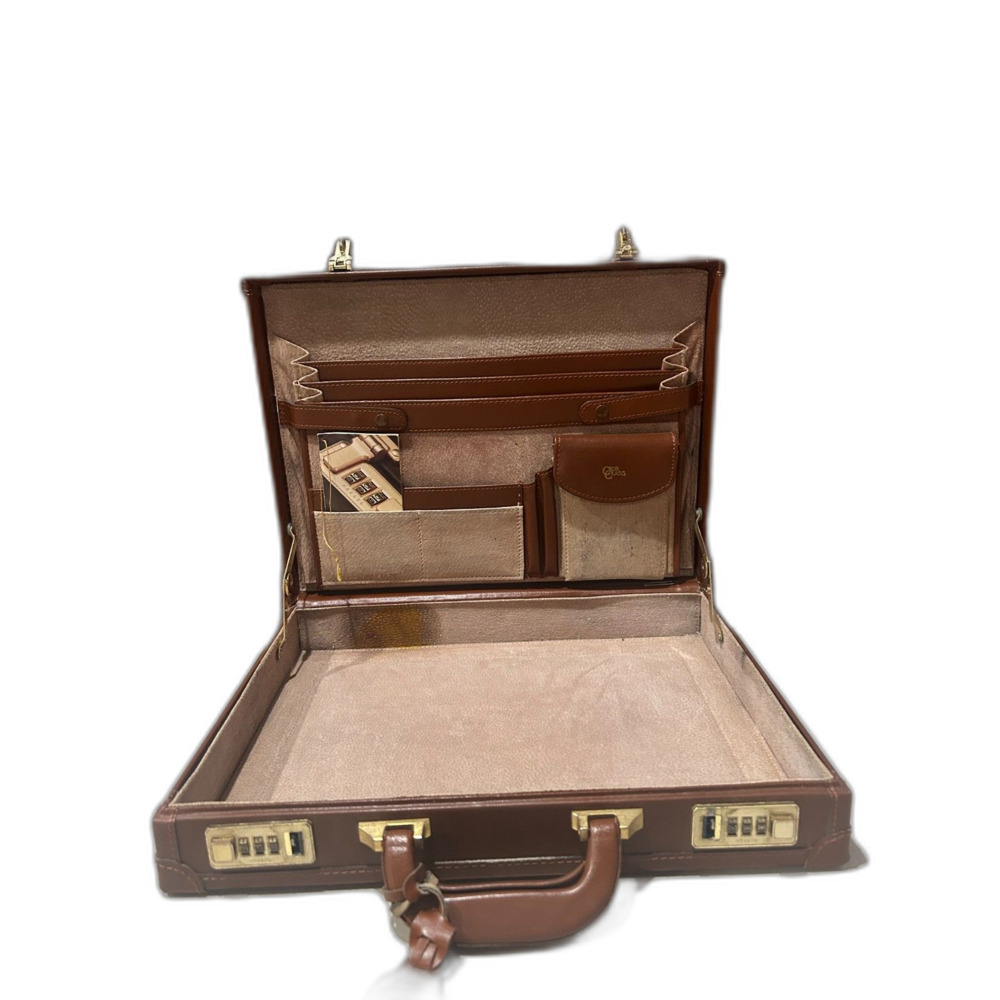 1978 Vintage Top Change Presto Lock Combination Leather Case